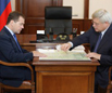 Dmitry Medvedev met with the Governor of Tomsk Oblast Sergey Zhvachkin